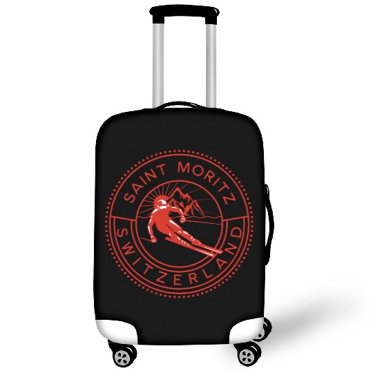 Saint Moritz Switzerland Skiing Luggage Covers