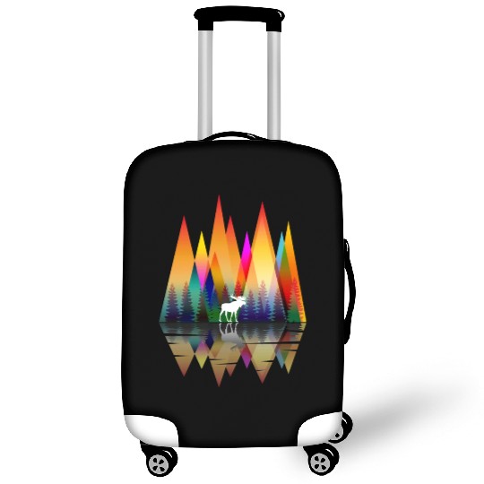 MOUNTAIN RAINBOW MOOSE Luggage Covers