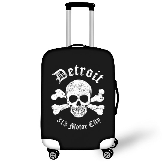Detroit 313 Motor City Distressed Detroit Luggage Covers