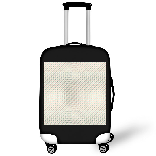 Retro Hearts Pattern Yellow Teal Coral Luggage Covers