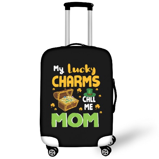Gold Shamrocks Saint Patrick My Lucky Charms Call Luggage Covers