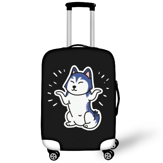 Yoga Husky Dog Lover Malamute Luggage Covers