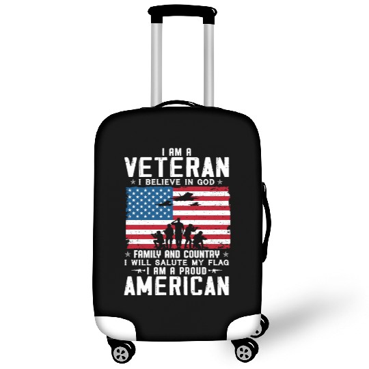 I Am A Proud American Veteran Luggage Covers