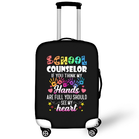 School Counselor Heart Teacher Appreciation Luggage Covers