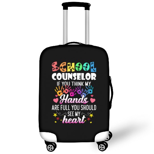 School Counselor Heart Teacher Appreciation Luggage Covers