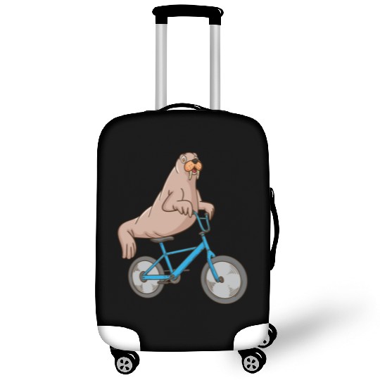 Harp Seal Lover Ocean Bicycle Riding Sea Lion Seal Luggage Covers