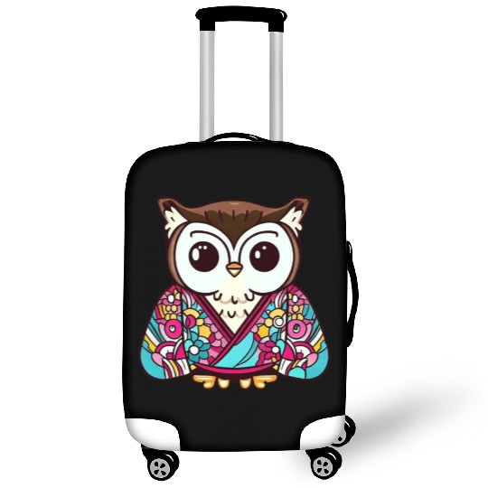 Japanese Kimono owl Luggage Covers
