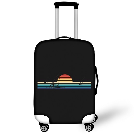 Windsurfing Retro Sunset Vintage Stripe Racing Luggage Covers