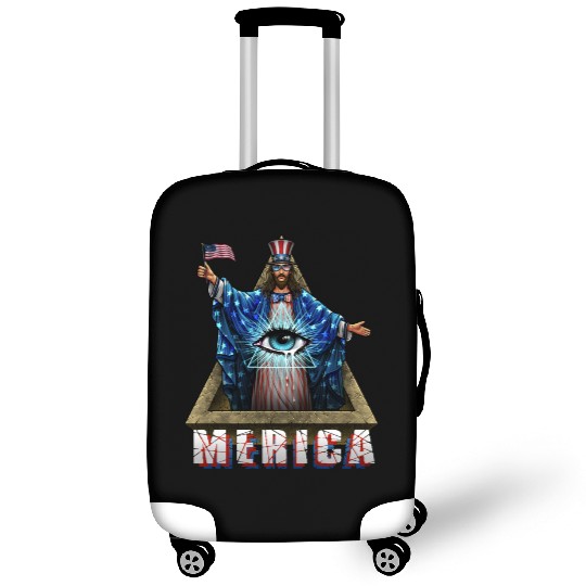 Merica Jesus Patriotic and Eye of Providence Luggage Covers