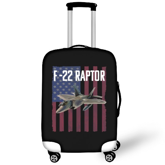 F 22 Raptor Aircraft USA Flag Luggage Covers