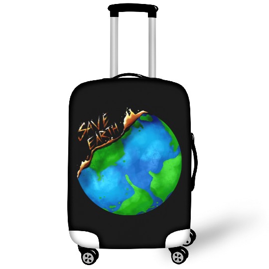 Burning Earth Globe Save Earth For Earth Day Luggage Covers