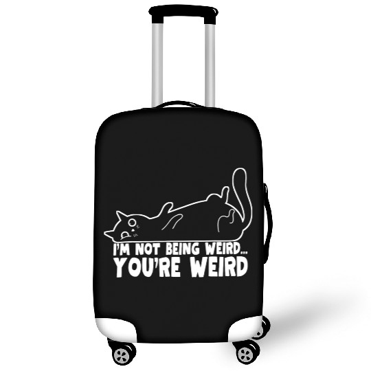 Funny Cat Meme I'm Not Being Weird You're Weird Luggage Covers