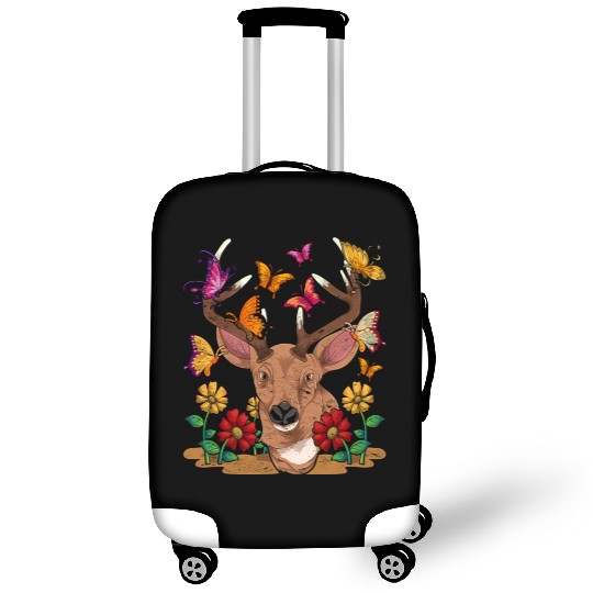 Flowers forest animal gift butterfly deer Luggage Covers