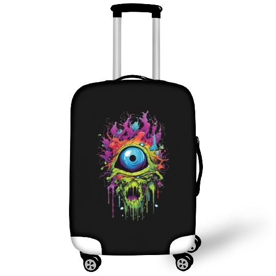 Horror eye, scary zombie Luggage Covers