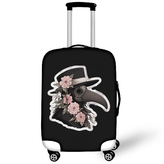 Cute Floral Plague Doctor Luggage Covers