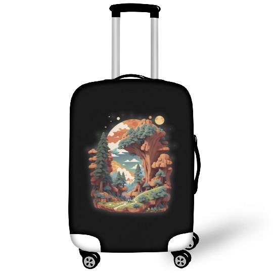 Peaceful hike in nature Luggage Covers