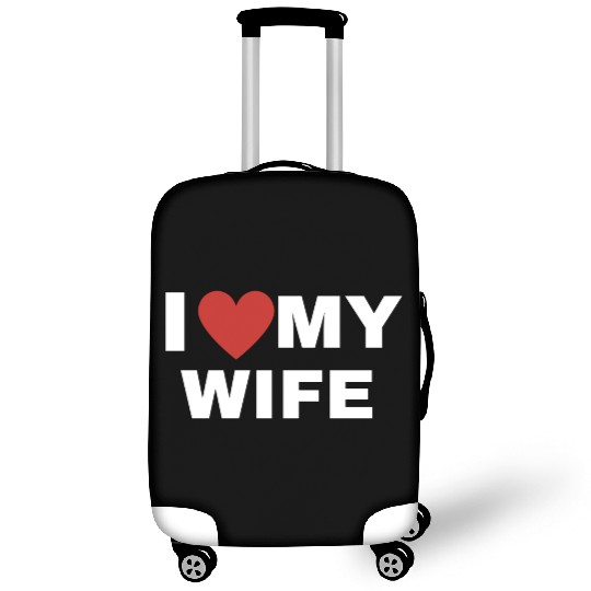I Love My Wife Luggage Covers