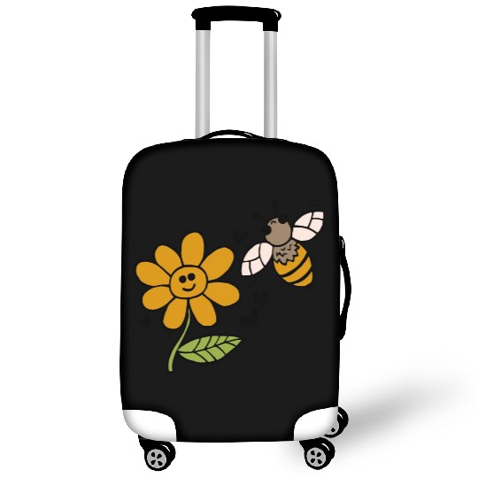 Bee And Flower Love Luggage Covers