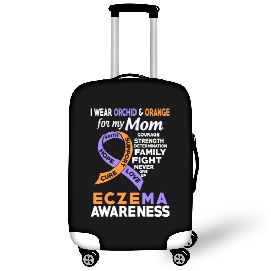I Wear Orchid Orange For My Mom Eczema Awareness Luggage Covers