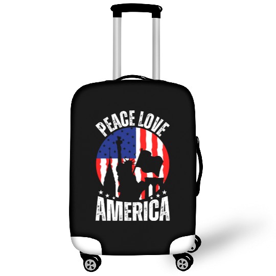 "Peace Love America Labor Day Luggage Covers - Celebrate