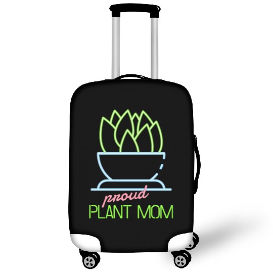 Proud Plant Mom Neon Style Luggage Covers