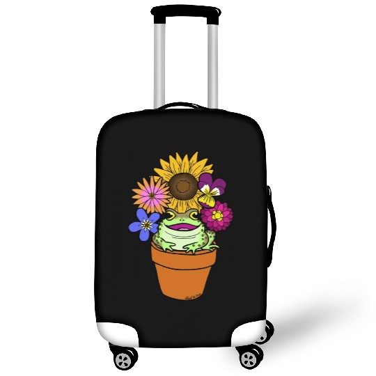 Flower Pot Toad Luggage Covers