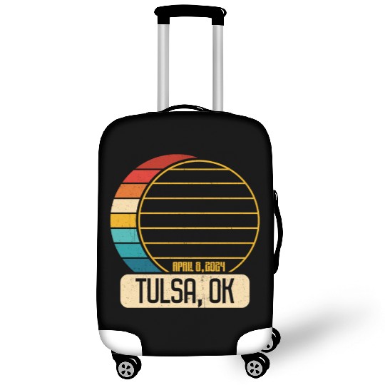 Total Solar Eclipse Oklahoma Tulsa April 28 2024Tu Luggage Covers