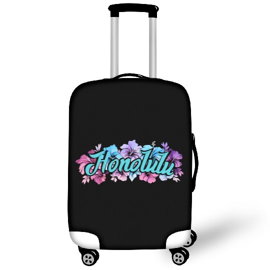 Honolulu Hawaii Hibiscus Luggage Covers