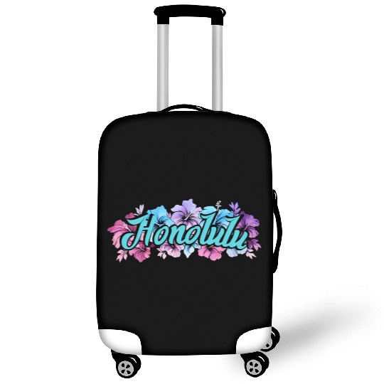 Honolulu Hawaii Hibiscus Luggage Covers