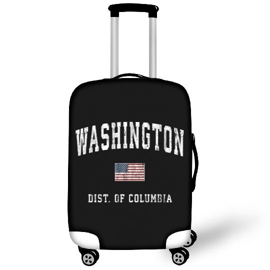 Washington Dc American Flag Sports Luggage Covers