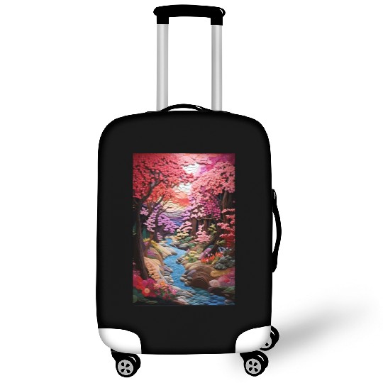 Multi-color Zen Garden river - Japanese Luggage Covers