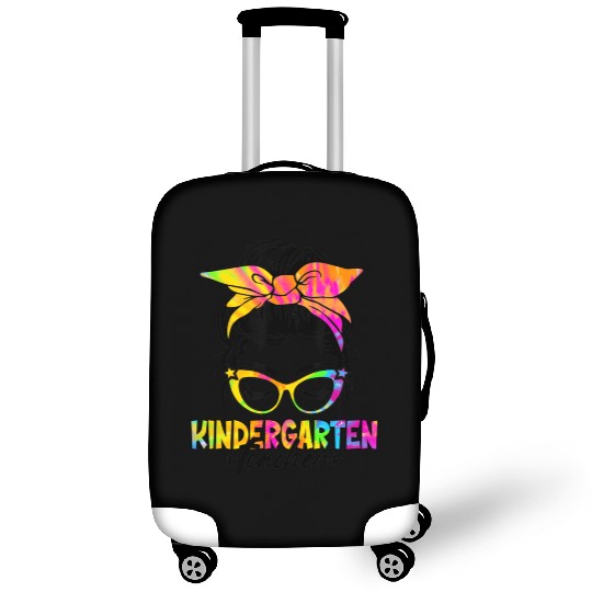 Kindergarten Teacher Messy Bun Tie Dye Women Luggage Covers