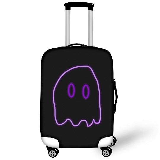 Purple neon ghost Luggage Covers
