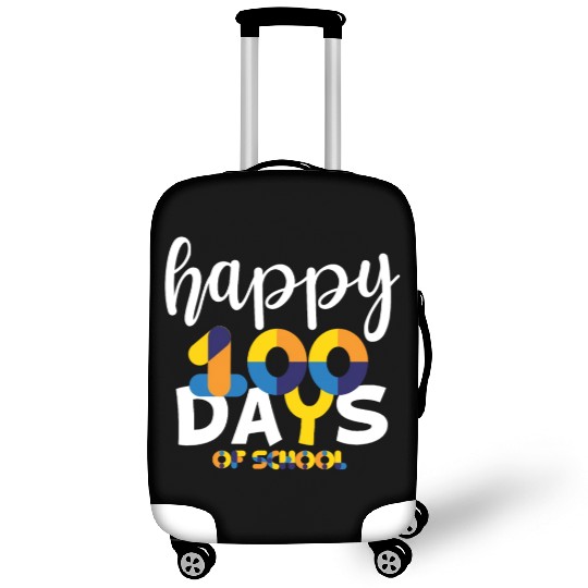 Happy 100 Days Of School Luggage Covers Teacher Team Grade