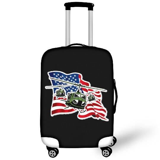 US Army UH 1 With US Flag Luggage Covers