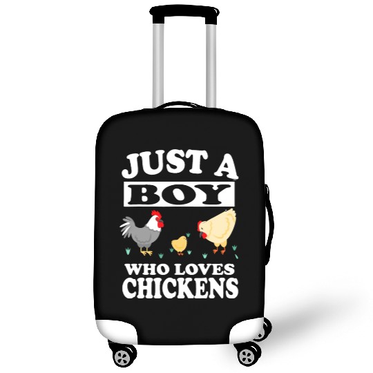 Just A Boy Who Loves Chickens Farm Chicken Gift Luggage Covers