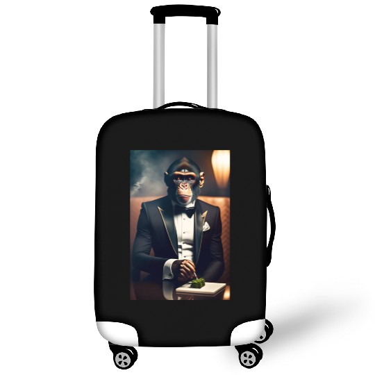 Ape in suit with Cigar Luggage Covers