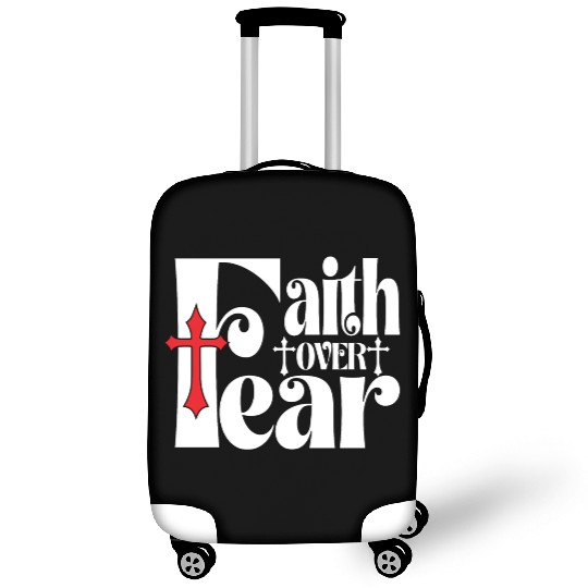 Faith Over Fear Love Jesus Christian Christmas Luggage Covers