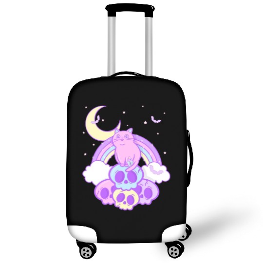 Pastel Goth Cat Skull Lover Cute Gothic Yami Luggage Covers