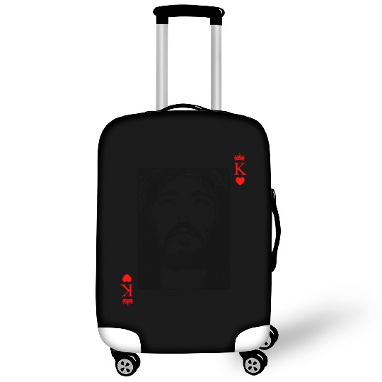 Jesus Is King Jesus King Of Hearts Card Christian Luggage Covers