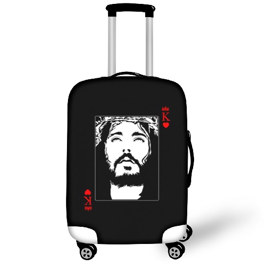 Jesus Is King Jesus King Of Hearts Card Christian Luggage Covers