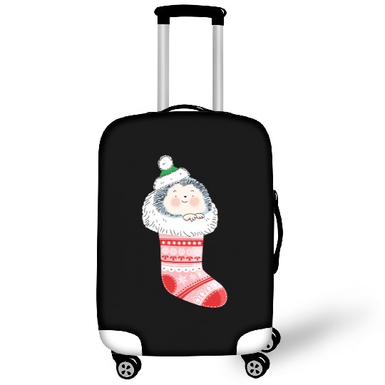 Holly Jolly Hedgehog Luggage Covers