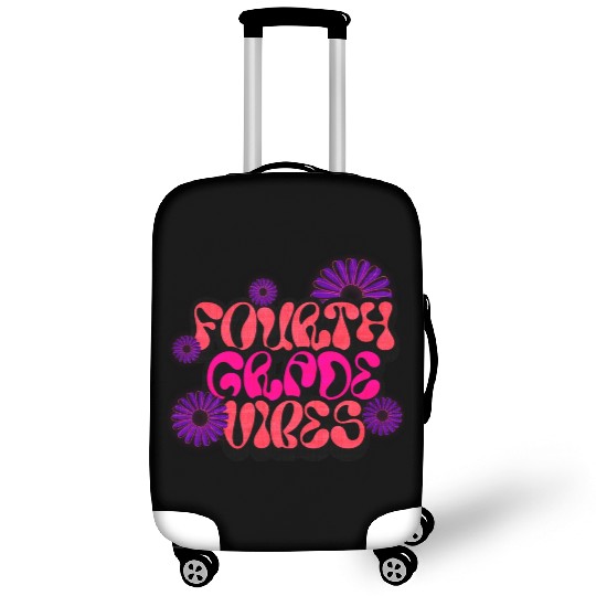 Fourth Grade Vibes for School Guys Neon Colors Flo Luggage Covers