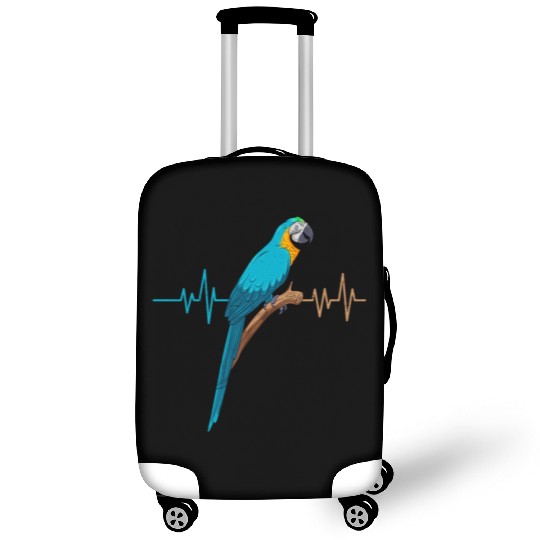 Macaw Heart Beat Parrot Bird Parrots Macaws Luggage Covers