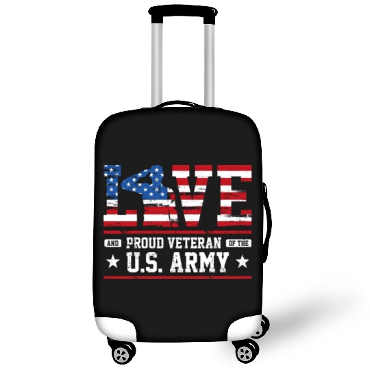Love And Proud Us Army Veteran Luggage Covers