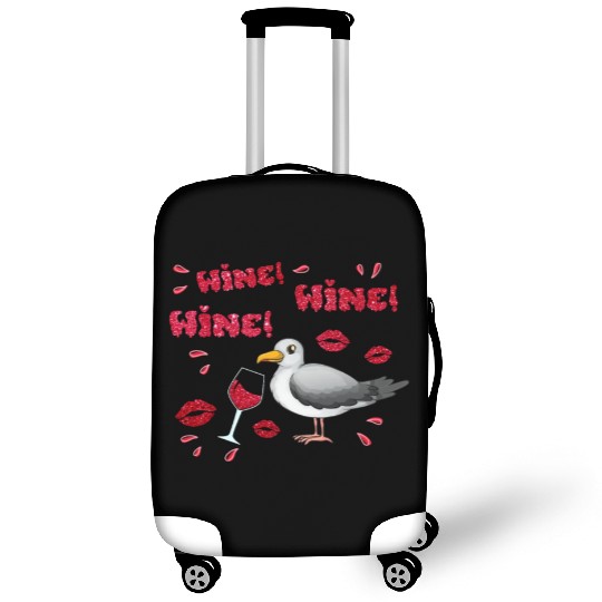 Wine Seagull Bird Lover Shorebird Seagulls Luggage Covers