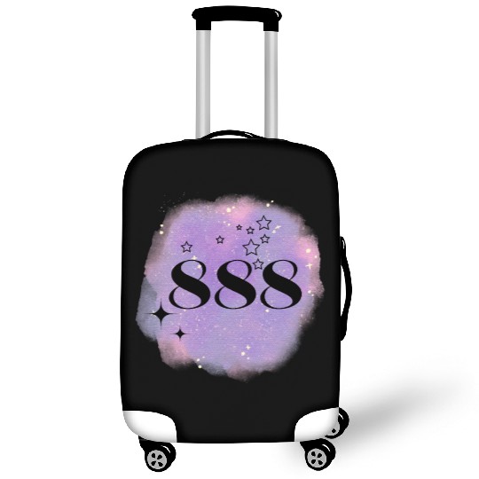 Angel Number 888 Numerology Purple Luggage Covers
