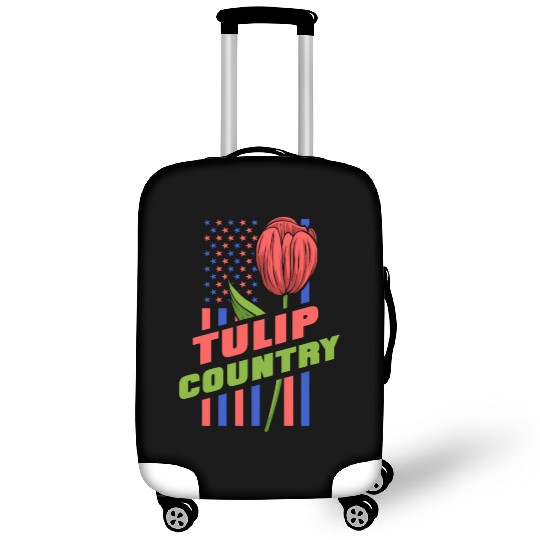Tulip Gardening Us Flag Tulips Luggage Covers