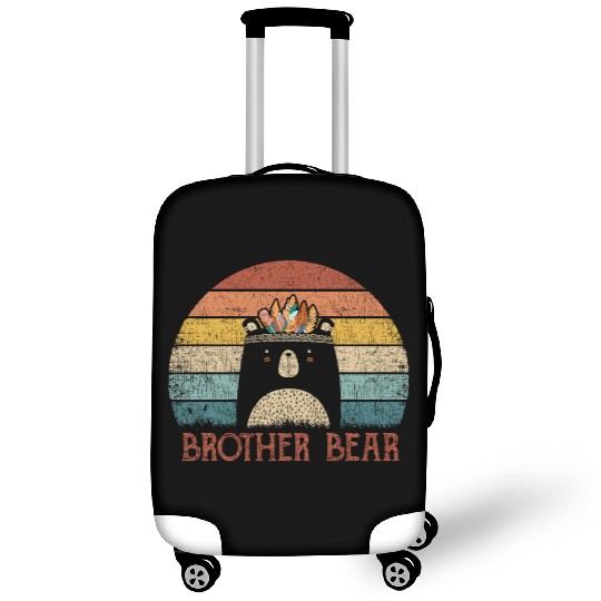 Cute Brother Bear Luggage Covers Vintage Retro Boys Gift