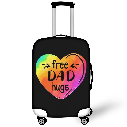 LGBTQIA LGBT Free Dad Hugs Rainbow Heart Gay Pride Luggage Covers